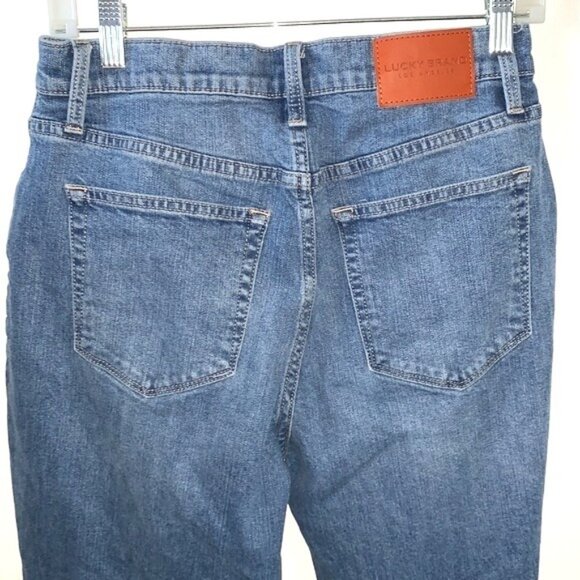 Lucky Brand High Rise Mom Jeans Drew 6/28 Ankle Medium Wash Denim Womens Casual - Picture 9 of 14